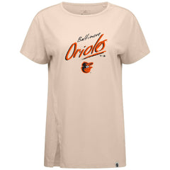 Baltimore Orioles Levelwear Women's Influx Sizzle T-Shirt - Khaki T-shirts