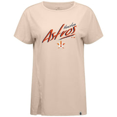 Houston Astros Levelwear Women's Influx Sizzle T-Shirt - Khaki T-shirts