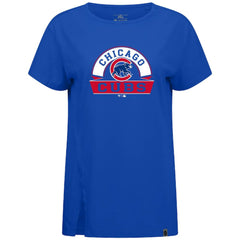 Chicago Cubs Levelwear Women's Influx Banner Arch T-Shirt - Royal T-shirts