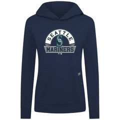 Seattle Mariners Levelwear Women's Relay Banner Arch Long Sleeve T-Shirt Hoodie - Navy Hoodies