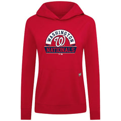 Washington Nationals Levelwear Women's Relay Banner Arch Long Sleeve T-Shirt Hoodie - Red Hoodies