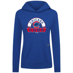 Chicago Cubs Levelwear Women's Relay Banner Arch Long Sleeve T-Shirt Hoodie - Royal Hoodies