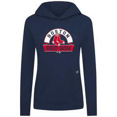 Boston Red Sox Levelwear Women's Relay Banner Arch Long Sleeve T-Shirt Hoodie - Navy Hoodies