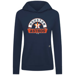 Houston Astros Levelwear Women's Relay Banner Arch Long Sleeve T-Shirt Hoodie - Navy Hoodies
