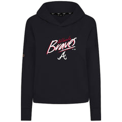 Atlanta Braves Levelwear Women's Sweet Sizzle Tri-Blend Hoodie - Black Hoodies