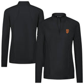 San Francisco Giants Levelwear Women's Upright Insignia 2.0 Quarter-Zip Tri-Blend Top - Black Tops