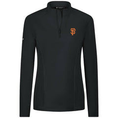 San Francisco Giants Levelwear Women's Upright Insignia 2.0 Quarter-Zip Tri-Blend Top - Black Tops