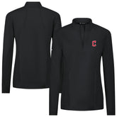 Cleveland Guardians Levelwear Women's Upright Insignia 2.0 Quarter-Zip Tri-Blend Top - Black Tops