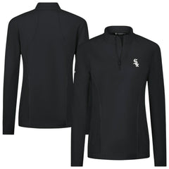 Chicago White Sox Levelwear Women's Upright Insignia 2.0 Quarter-Zip Tri-Blend Top - Black Tops