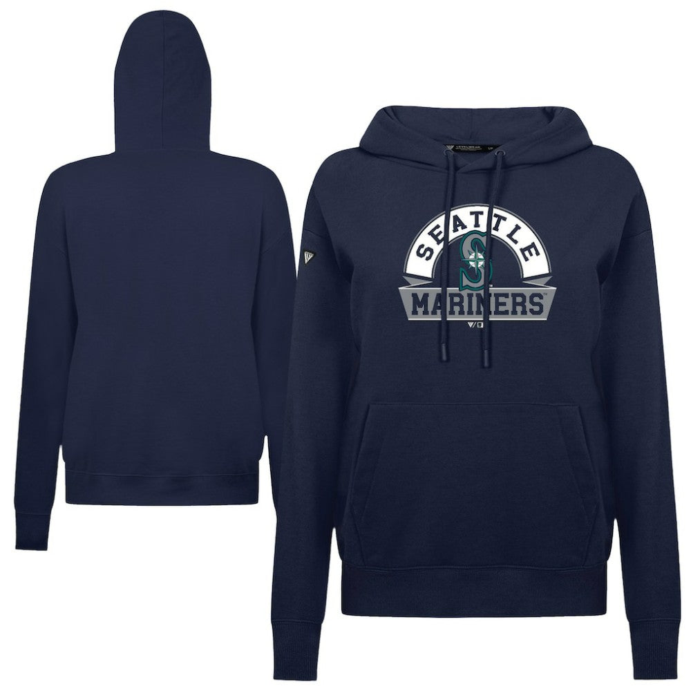 Seattle Mariners Levelwear Women's Adorn Banner Arch Hoodie - Navy Hoodies
