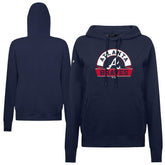 Atlanta Braves Levelwear Women's Adorn Banner Arch Hoodie - Navy Hoodies