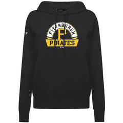 Pittsburgh Pirates Levelwear Women's Adorn Banner Arch Hoodie - Black Hoodies