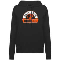 Baltimore Orioles Levelwear Women's Adorn Banner Arch Hoodie - Black Hoodies