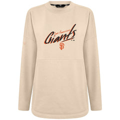 San Francisco Giants Levelwear Women's Oversized Beaudry Sizzle Top - Khaki Tops