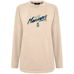 Seattle Mariners Levelwear Women's Oversized Beaudry Sizzle Top - Khaki Tops