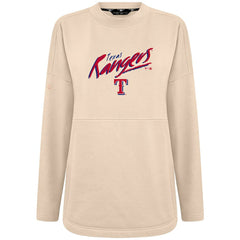 Texas Rangers Levelwear Women's Oversized Beaudry Sizzle Top - Khaki Tops