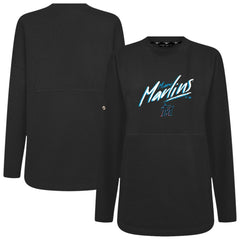 Miami Marlins Levelwear Women's Oversized Beaudry Sizzle Top - Black Tops