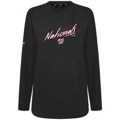 Washington Nationals Levelwear Women's Oversized Beaudry Sizzle Top - Black Tops