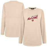 Washington Nationals Levelwear Women's Oversized Beaudry Sizzle Top - Khaki Tops