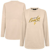 Pittsburgh Pirates Levelwear Women's Oversized Beaudry Sizzle Top - Khaki Tops