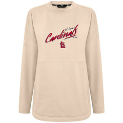 St. Louis Cardinals Levelwear Women's Oversized Beaudry Sizzle Top - Khaki Tops