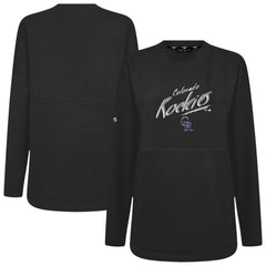 Colorado Rockies Levelwear Women's Oversized Beaudry Sizzle Top - Black Tops