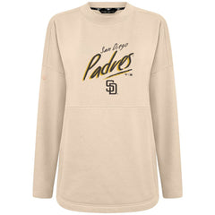 San Diego Padres Levelwear Women's Oversized Beaudry Sizzle Top - Khaki Tops