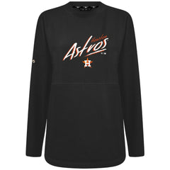Houston Astros Levelwear Women's Oversized Beaudry Sizzle Top - Black Tops