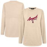 Los Angeles Angels Levelwear Women's Oversized Beaudry Sizzle Top - Khaki Tops