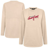 Cleveland Guardians Levelwear Women's Oversized Beaudry Sizzle Top - Khaki Tops