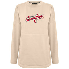 Cleveland Guardians Levelwear Women's Oversized Beaudry Sizzle Top - Khaki Tops