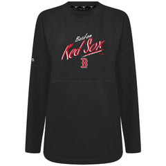 Boston Red Sox Levelwear Women's Oversized Beaudry Sizzle Top - Black Tops