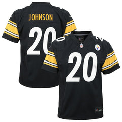 Kaleb Johnson Pittsburgh Steelers Youth Team Game Jersey Black