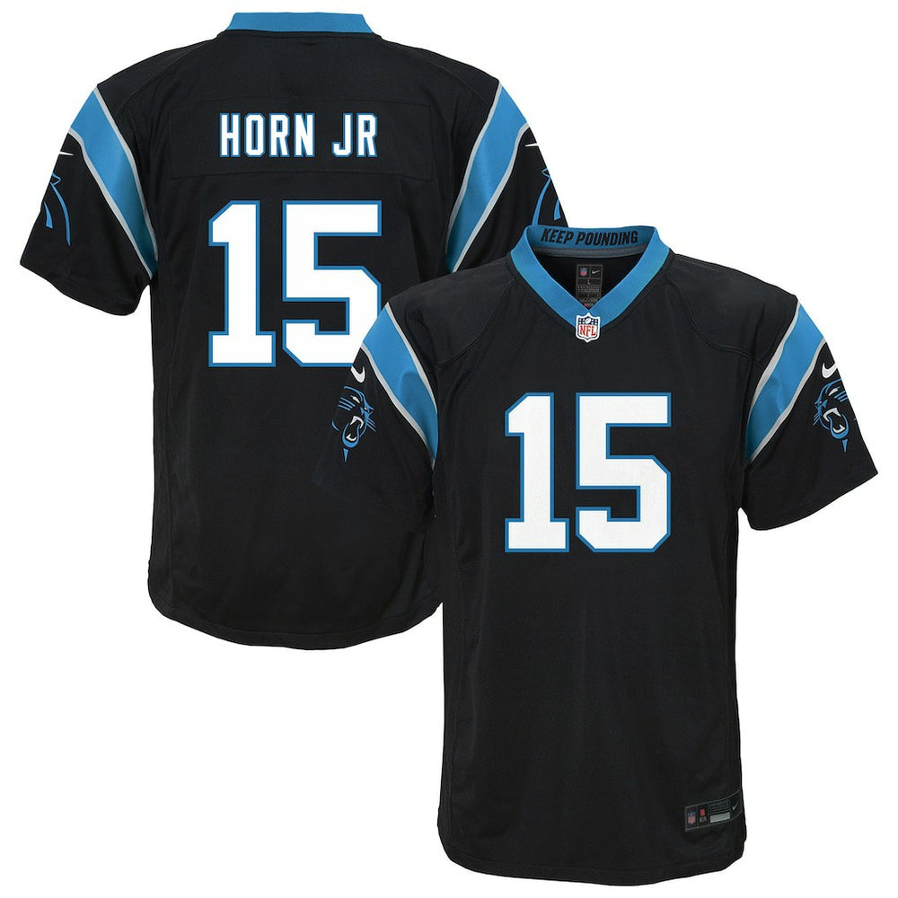 NFL Jimmy Horn Jr. Carolina Panthers Youth Team Game Jersey - Black