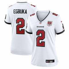 NFL Emeka Egbuka Tampa Bay Buccaneers Women's 50th Season Game Jersey - White