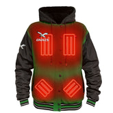 Philadelphia Eagles ActionHeat 5V Battery Heated Full-Snap Varsity Jacket Kelly Green/Black