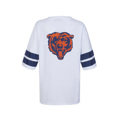 Chicago Bears Cuce Women's Rhinestone V-Neck Tunic White
