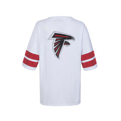 Atlanta Falcons Cuce Women's Rhinestone V-Neck Tunic White