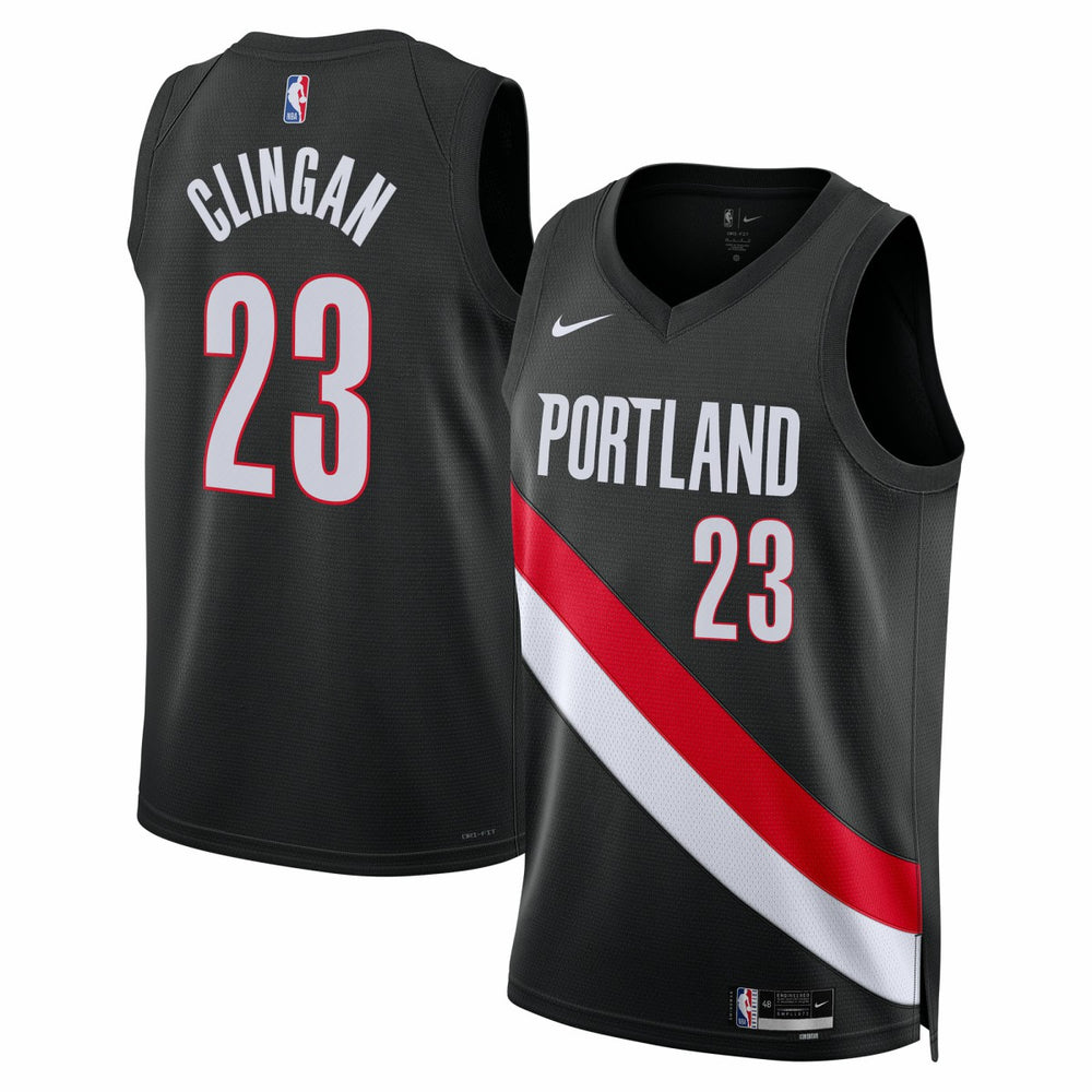 NBA Donovan Clingan Portland Trail Blazers Unisex Swingman Jersey - Icon Edition - Black