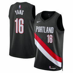 NBA Yang Hansen Portland Trail Blazers Unisex Swingman Jersey - Icon Edition - Black