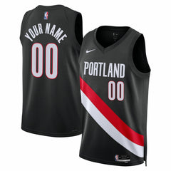 NBA Portland Trail Blazers Unisex Swingman Custom Jersey - Icon Edition - Black