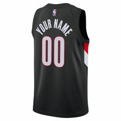 NBA Portland Trail Blazers Unisex Swingman Custom Jersey - Icon Edition - Black