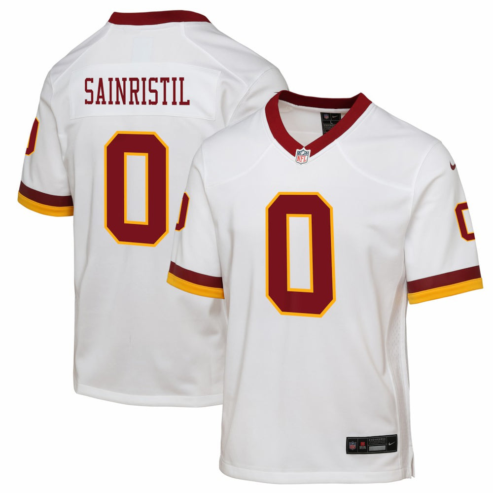 NFL Mike Sainristil Washington Commanders Youth Alternate 2 Game Jersey - White