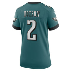 NFL Jahan Dotson Philadelphia Eagles Women's Team Game Jersey - Midnight Green