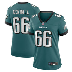 NFL Drew Kendall Philadelphia Eagles Women's Team Game Jersey - Midnight Green