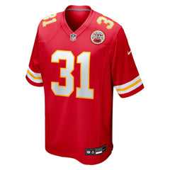 NFL Jeffrey Bassa Kansas City Chiefs Team Game Jersey - Red