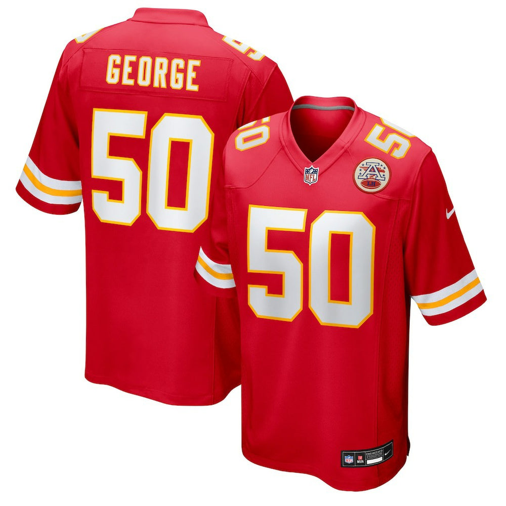 Brandon George Kansas City Chiefs Team Game Jersey Red