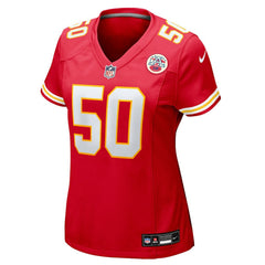 NFL Brandon George Kansas City Chiefs Women's Team Game Jersey - Red