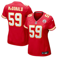NFL Cooper McDonald Kansas City Chiefs Women's Team Game Jersey - Red