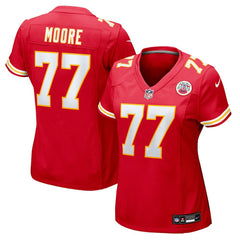 NFL Jaylon Moore Kansas City Chiefs Women's Team Game Jersey - Red